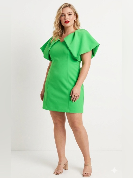 H&M Dresses & Skirts - H&M Vibrant Green Asymmetrical Dress
